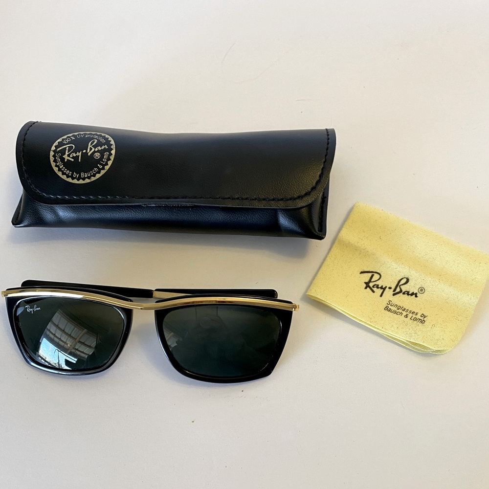 Vintage B&L Ray Ban Bausch & Lomb G15 Olympian II L1004 5 1/4 w/Case & Cloth